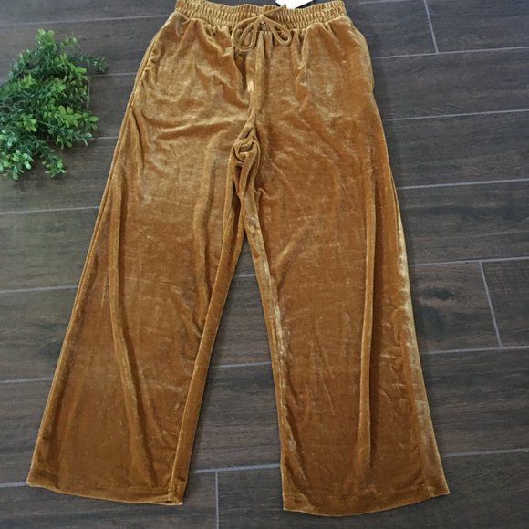 NEW Elodie velvet crop trousers pants size M - Picture 2 of 6